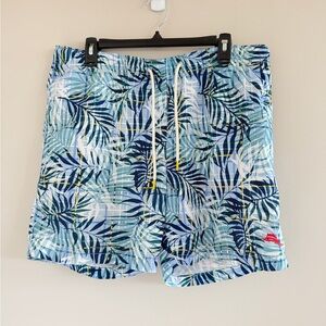 Tommy Bahama Mens Medium Tropical Palm Print Resort Beach Swim Trunks Shorts